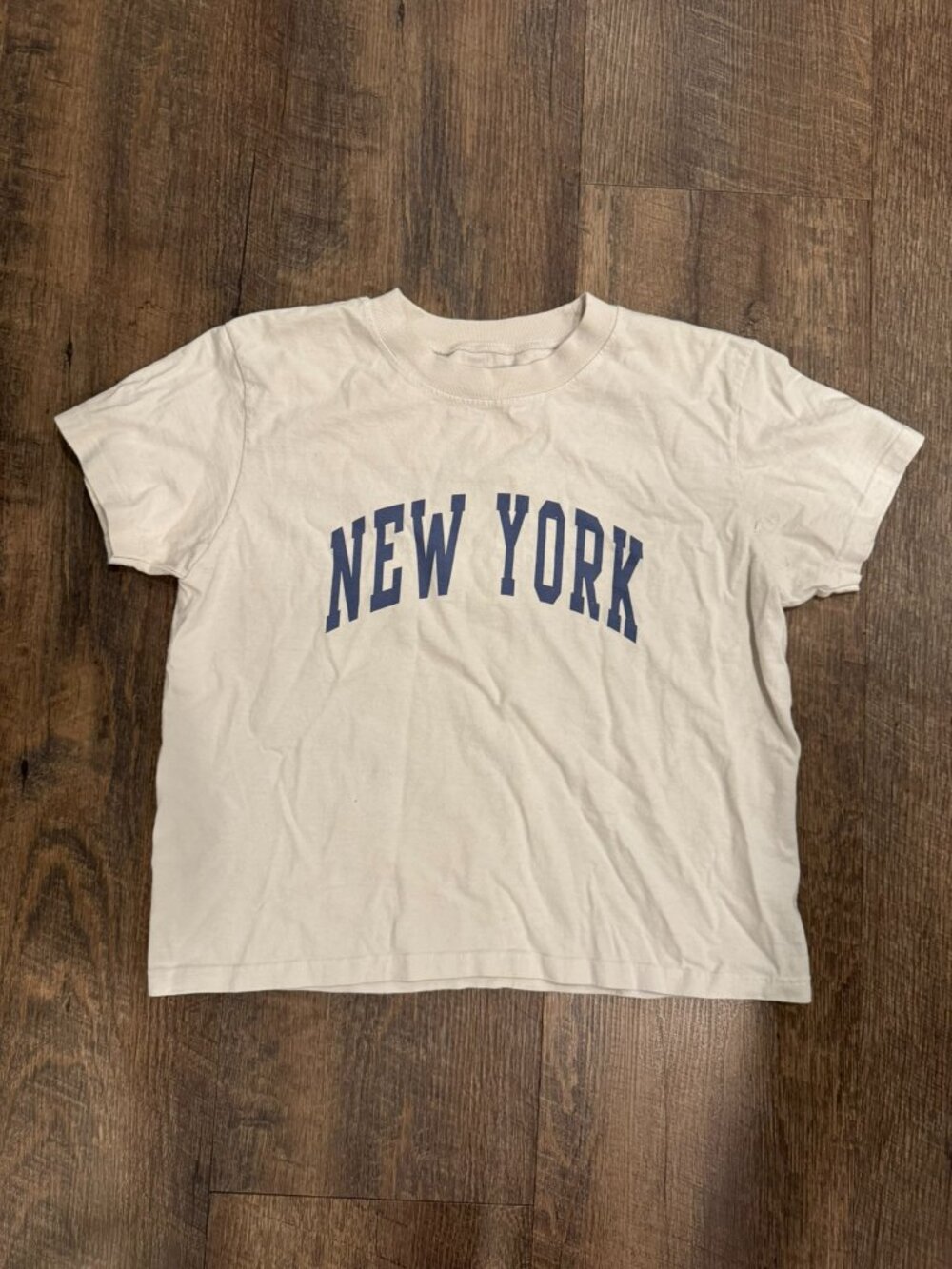 John Galt New York Pacsun White Short Sleeve T-Shirt  19.5" shoulder to hem 18"
